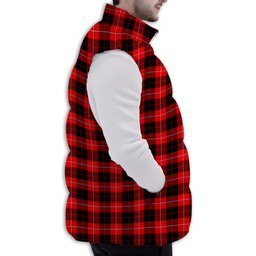 ScotsTee Shop Scottish Cunningham Modern Premium Tartan Puffer Vest Winter White Duck Down Vest Sleeveless