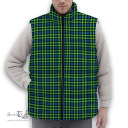ScotsTee Shop Scottish Campbell of Breadalbane Ancient Premium Tartan Puffer Vest Winter White Duck Down Vest Sleeveless