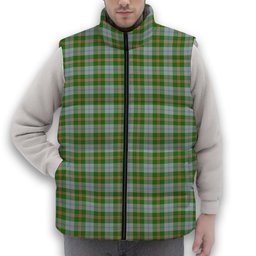 ScotsTee Shop Scottish Couper Dress Dalgleish 2 Premium Tartan Puffer Vest Winter White Duck Down Vest Sleeveless