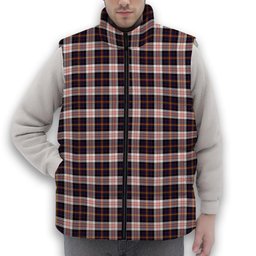 ScotsTee Shop Scottish Cameron of Erracht Dress Modern Premium Tartan Puffer Vest Winter White Duck Down Vest Sleeveless