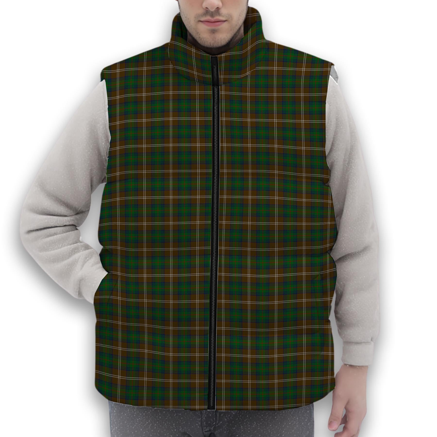 ScotsTee Shop Scottish Chisholm Hunting Premium Tartan Puffer Vest Winter White Duck Down Vest Sleeveless