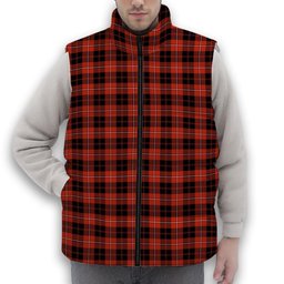 ScotsTee Shop Scottish Cunningham Ancient Premium Tartan Puffer Vest Winter White Duck Down Vest Sleeveless