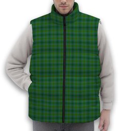 ScotsTee Shop Scottish Cranston Premium Tartan Puffer Vest Winter White Duck Down Vest Sleeveless