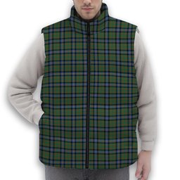 ScotsTee Shop Scottish Cochrane Ancient Premium Tartan Puffer Vest Winter White Duck Down Vest Sleeveless