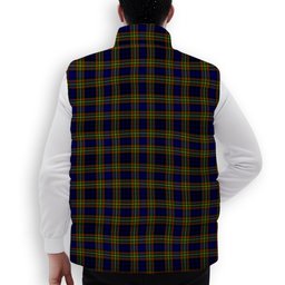 ScotsTee Shop Scottish Clelland Modern Premium Tartan Puffer Vest Winter White Duck Down Vest Sleeveless