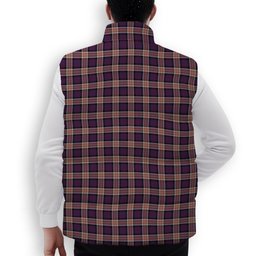 ScotsTee Shop Scottish Carnegie Premium Tartan Puffer Vest Winter White Duck Down Vest Sleeveless