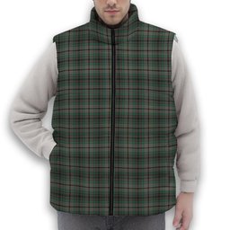 ScotsTee Shop Scottish Craig Premium Tartan Puffer Vest Winter White Duck Down Vest Sleeveless