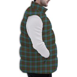 ScotsTee Shop Scottish Currie of Arran Modern Clan Premium Tartan Puffer Vest Winter White Duck Down Vest Sleeveless