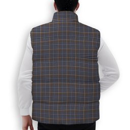 ScotsTee Shop Scottish Carnegie Check Ancient Premium Tartan Puffer Vest Winter White Duck Down Vest Sleeveless