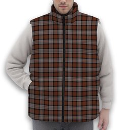 ScotsTee Shop Scottish Cameron Of Erracht Weathered Premium Tartan Puffer Vest Winter White Duck Down Vest Sleeveless