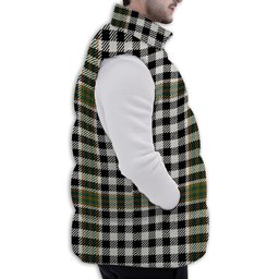 ScotsTee Shop Scottish Burns Check Modern Premium Tartan Puffer Vest Winter White Duck Down Vest Sleeveless