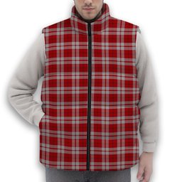 ScotsTee Shop Scottish Cameron Hose 2 Premium Tartan Puffer Vest Winter White Duck Down Vest Sleeveless