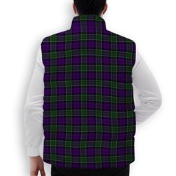 ScotsTee Shop Scottish Colquhoun 3 Premium Tartan Puffer Vest Winter White Duck Down Vest Sleeveless