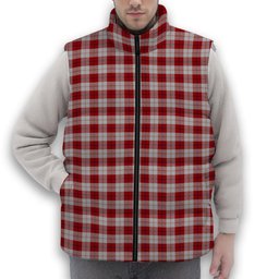 ScotsTee Shop Scottish Cunningham Dress Premium Tartan Puffer Vest Winter White Duck Down Vest Sleeveless