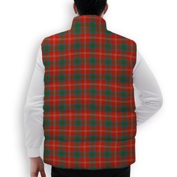 ScotsTee Shop Scottish Chisholm of Strathglass Ancient Premium Tartan Puffer Vest Winter White Duck Down Vest Sleeveless