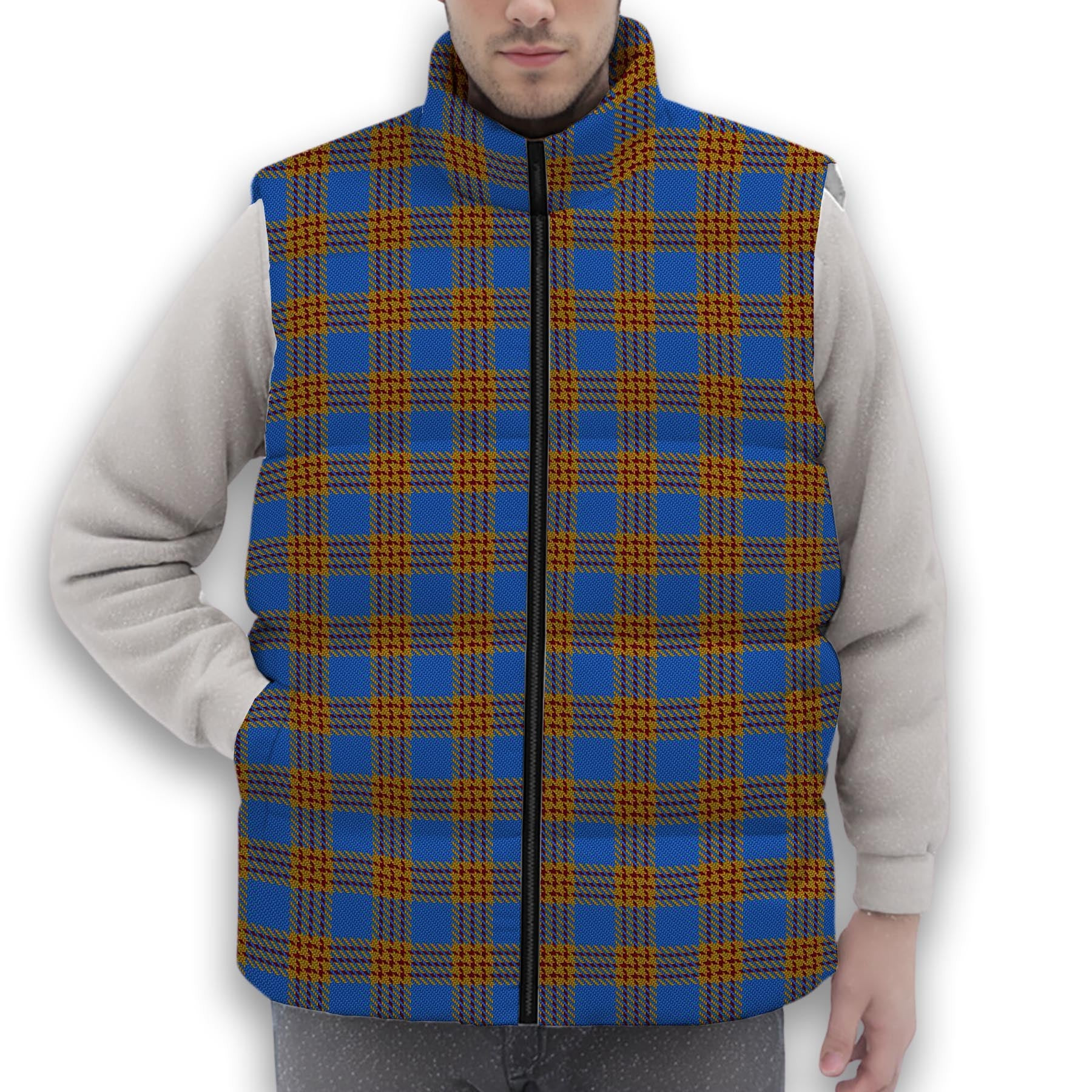 ScotsTee Shop Scottish Carlisle Ancient Premium Tartan Puffer Vest Winter White Duck Down Vest Sleeveless