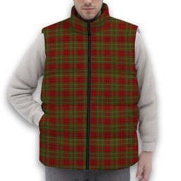 ScotsTee Shop Scottish Burnett of Powis Modern 2 Premium Tartan Puffer Vest Winter White Duck Down Vest Sleeveless