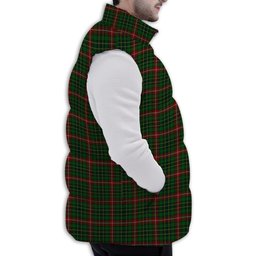 ScotsTee Shop Scottish Donegal County, Crest Range Premium Tartan Puffer Vest Winter White Duck Down Vest Sleeveless