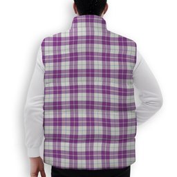 ScotsTee Shop Scottish Dunlop Dress Ancient Premium Tartan Puffer Vest Winter White Duck Down Vest Sleeveless