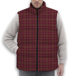 ScotsTee Shop Scottish Donald of Boisdale Modern Premium Tartan Puffer Vest Winter White Duck Down Vest Sleeveless
