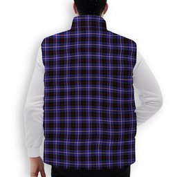 ScotsTee Shop Scottish Dunlop Modern Premium Tartan Puffer Vest Winter White Duck Down Vest Sleeveless