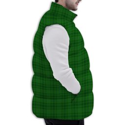 ScotsTee Shop Scottish Gates Hunting Premium Tartan Puffer Vest Winter White Duck Down Vest Sleeveless