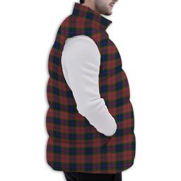 ScotsTee Shop Scottish Fraser of Boblainy Hugh Premium Tartan Puffer Vest Winter White Duck Down Vest Sleeveless