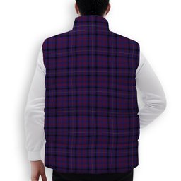 ScotsTee Shop Scottish Dundonald Premium Tartan Puffer Vest Winter White Duck Down Vest Sleeveless