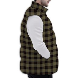 ScotsTee Shop Scottish Dunlop Hunting Premium Tartan Puffer Vest Winter White Duck Down Vest Sleeveless