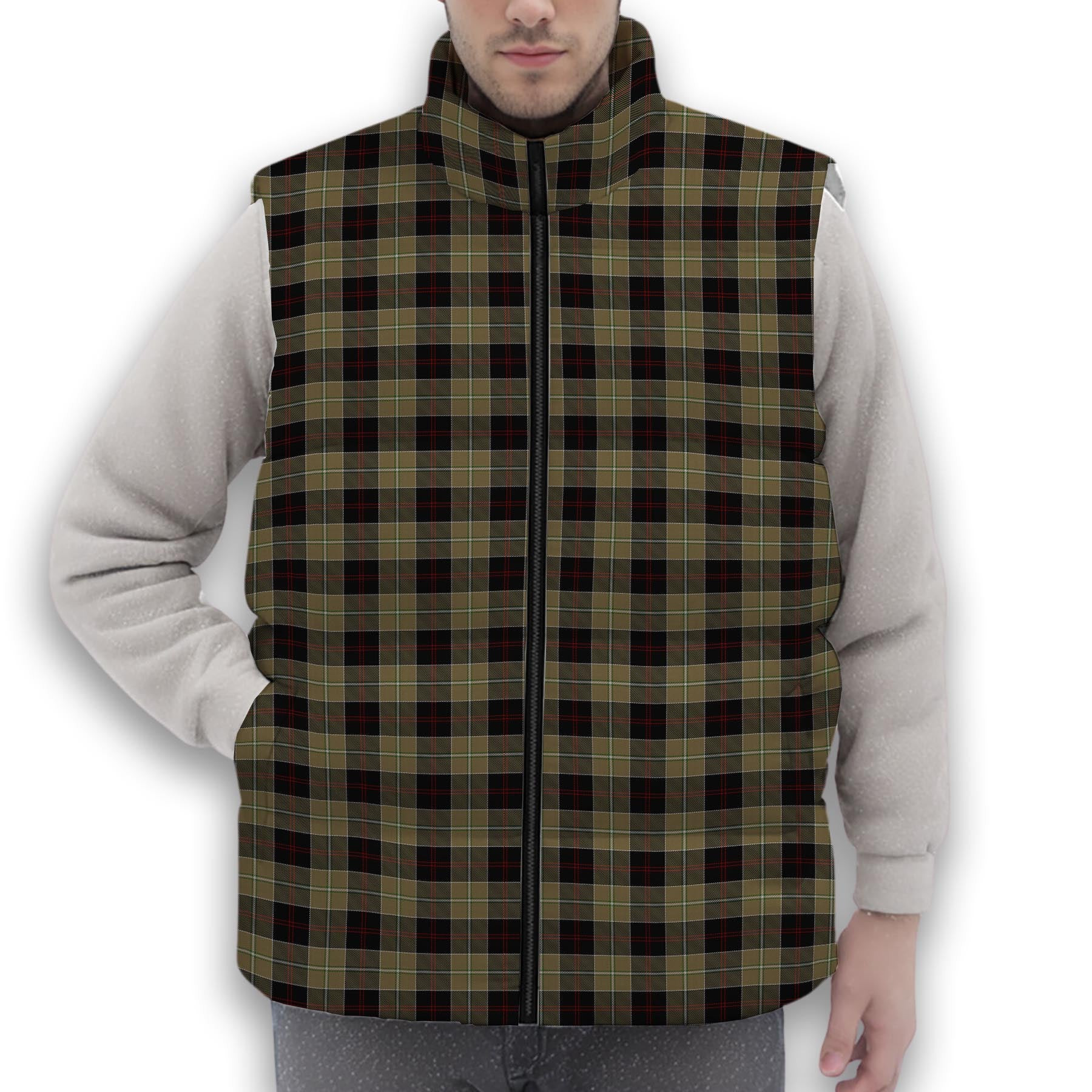 ScotsTee Shop Scottish Dunlop Hunting Premium Tartan Puffer Vest Winter White Duck Down Vest Sleeveless