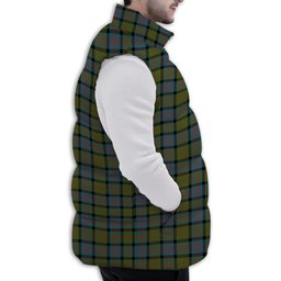 ScotsTee Shop Scottish Donald Ancient Premium Tartan Puffer Vest Winter White Duck Down Vest Sleeveless