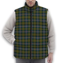 ScotsTee Shop Scottish Donald Ancient Premium Tartan Puffer Vest Winter White Duck Down Vest Sleeveless