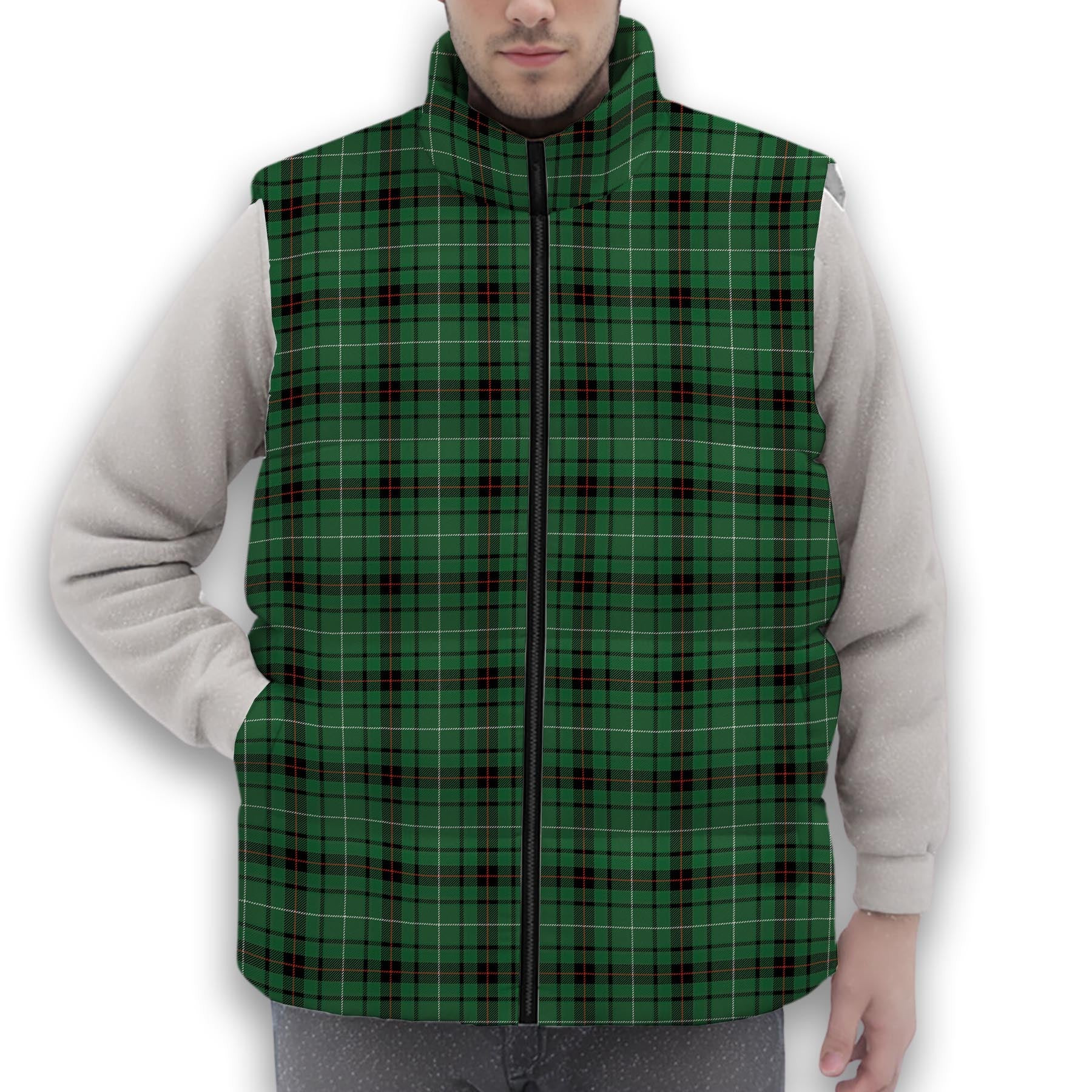 ScotsTee Shop Scottish Fraser Gathering Hunting Ancient Premium Tartan Puffer Vest Winter White Duck Down Vest Sleeveless