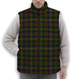 ScotsTee Shop Scottish Fraser Hunting Premium Tartan Puffer Vest Winter White Duck Down Vest Sleeveless