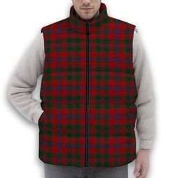 ScotsTee Shop Scottish Drummond 2 Premium Tartan Puffer Vest Winter White Duck Down Vest Sleeveless