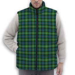 ScotsTee Shop Scottish Davidson of Tulloch Ancient Premium Tartan Puffer Vest Winter White Duck Down Vest Sleeveless