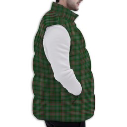 ScotsTee Shop Scottish Gayre Dress Premium Tartan Puffer Vest Winter White Duck Down Vest Sleeveless