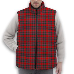 ScotsTee Shop Scottish Drummond of Perth Modern Premium Tartan Puffer Vest Winter White Duck Down Vest Sleeveless