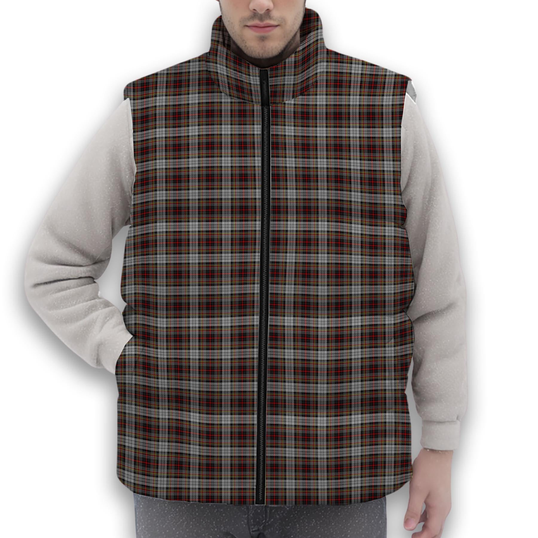 ScotsTee Shop Scottish Douglas Ancient Dress Premium Tartan Puffer Vest Winter White Duck Down Vest Sleeveless