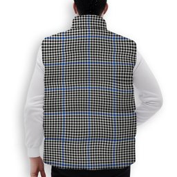 ScotsTee Shop Scottish Gladstone Modern Premium Tartan Puffer Vest Winter White Duck Down Vest Sleeveless
