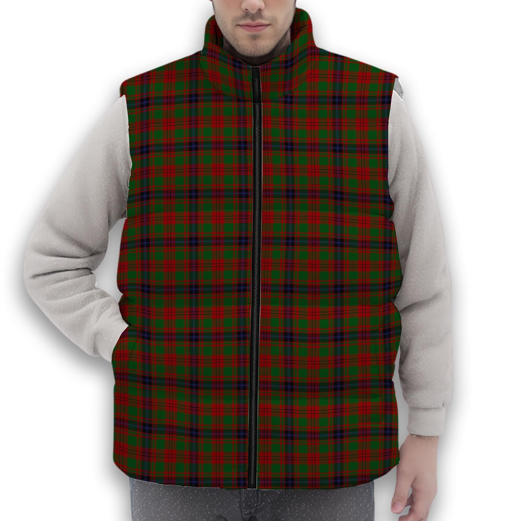 ScotsTee Shop Scottish Fulton 1999 Premium Tartan Puffer Vest Winter White Duck Down Vest Sleeveless