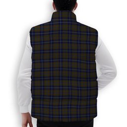 ScotsTee Shop Scottish Douglas Brown Premium Tartan Puffer Vest Winter White Duck Down Vest Sleeveless