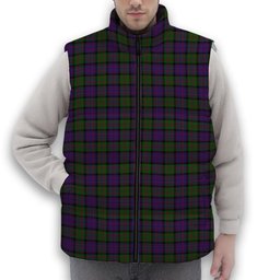 ScotsTee Shop Scottish Denovan The Lairdship of Premium Tartan Puffer Vest Winter White Duck Down Vest Sleeveless