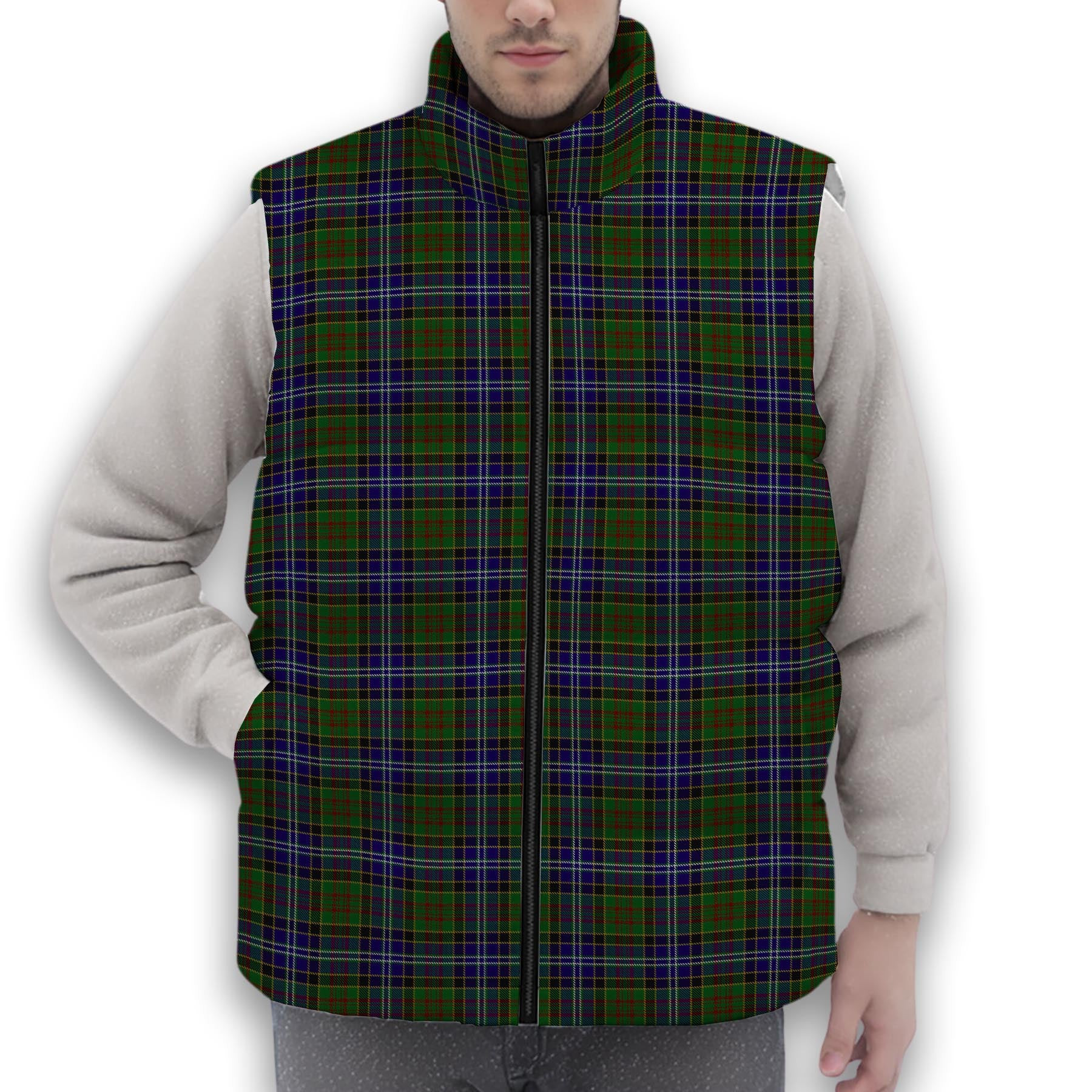 ScotsTee Shop Scottish Drennan Premium Tartan Puffer Vest Winter White Duck Down Vest Sleeveless