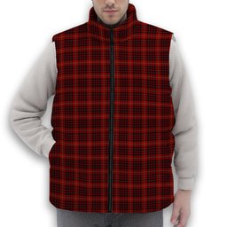 ScotsTee Shop Scottish Donald of Ardnamurchan Premium Tartan Puffer Vest Winter White Duck Down Vest Sleeveless