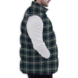 ScotsTee Shop Scottish Davidson of Tulloch Dress Modern Premium Tartan Puffer Vest Winter White Duck Down Vest Sleeveless