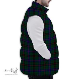 ScotsTee Shop Scottish Davidson Modern Premium Tartan Puffer Vest Winter White Duck Down Vest Sleeveless
