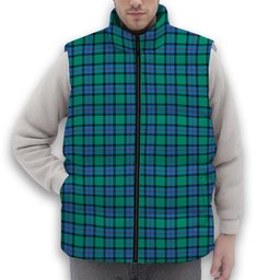 ScotsTee Shop Scottish Flower Of Scotland SC Premium Tartan Puffer Vest Winter White Duck Down Vest Sleeveless