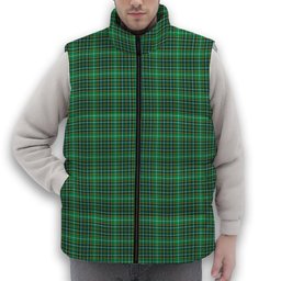 ScotsTee Shop Scottish Foster Hunting Modern Premium Tartan Puffer Vest Winter White Duck Down Vest Sleeveless