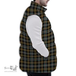 ScotsTee Shop Scottish Farquharson Weathered Premium Tartan Puffer Vest Winter White Duck Down Vest Sleeveless